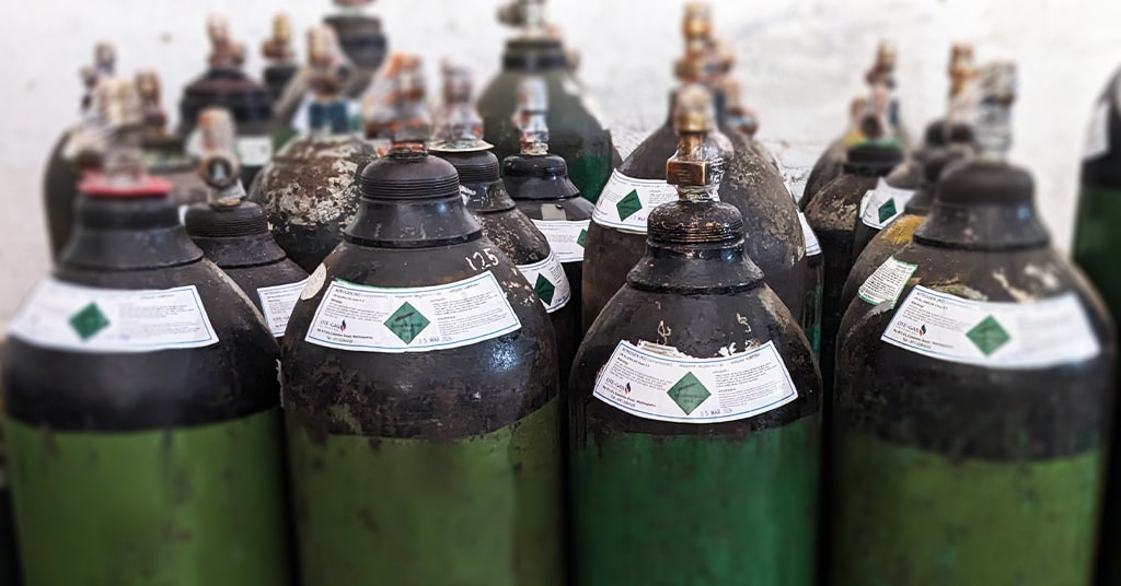 High-quality Industrial Nitrogen gas canister available at O & T Enterprises.